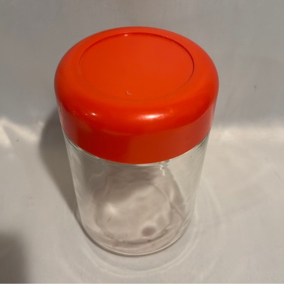 Vintage Massimo Vignelli Heller Food Storage Jar Orange Lid - Picture 2 of 3